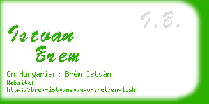 istvan brem business card